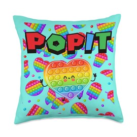 Don't Mind Me Just Poppin' Funny Toy Fidget Sensory Pop It Throw Pillow