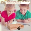 Woodtoe Montessori Lock and Key Toy Set, Wooden Learning Toy