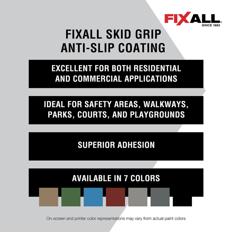 FIXALL Skid Grip Anti-Slip Coating, 1 Gallon, Camel, Exceeds ADA
