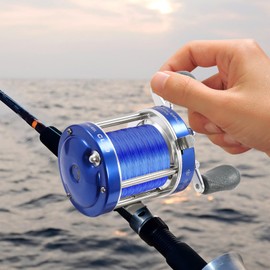 Round Baitcasting Reel, Conventional Reel for Catfish, Baitcasting Fishing Reel, Freshwater Fishing and Saltwater Fishing Reel (Right Hand)