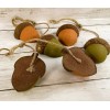 Greenbrier/ DT Fall Decor - Autumn Wood Acorns Ornaments 3pc
