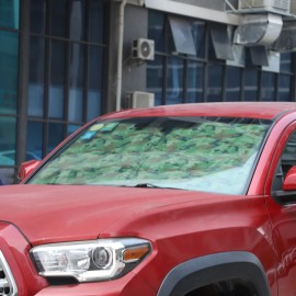 Unbranded Foldable Camo Windshield Sun Shade Visor Custom Fits Toyota Tacoma 2006-2022