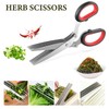 Herb Scissors with 5 Blades and Cover, SooBuyGoo Kitchen Shears