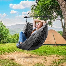 Sorbus Hanging Hammock Chair - Tree Pod Sensory Swing - Outdoor Camping Cacoon Chair - Collapsible and Lightweight Swings - Swinging Rocker Chairs for Camp, Travel, Hiking, Tent, Porch (500 lb Max)