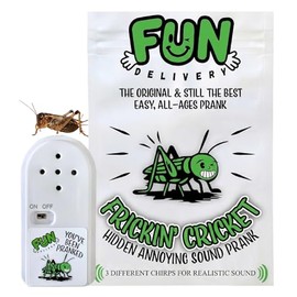 FUN delivery Frickin’ Cricket Hidden Noise Maker Prank – Realistic, Random, & Annoying Chirping Sound Prank Toy – Original Gag Gift & Harmless Office Pranks for Adults
