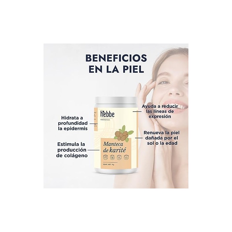 HEBBE Manteca de Karité 1 Kg | Hidratante y Emoliente