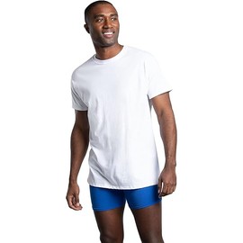 Fruit of the Loom Men's Eversoft Cotton Stay Tucked Crew T-shirt