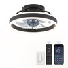 ZMISHIBO Low Profile Ceiling Fans with Lights and Remote, Modern