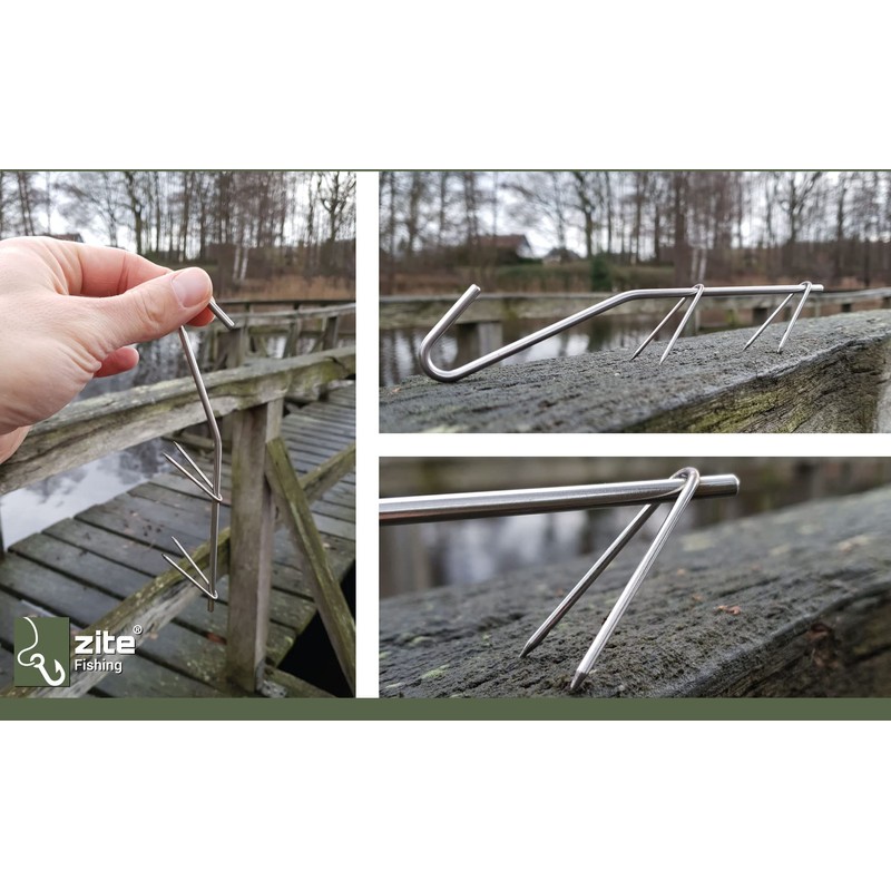 Zite Fishing Smoking Hooks Set - 6 Pieces V-Shaped Hooks
