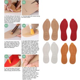 Shoe Bottom Full Soles Repair Rubber Anti Slip Shoe Bottom Repair Materials Shoe Sole Protector Replacement for Sneaker (Skin Color)