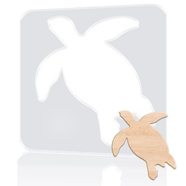 beinkmake Turtle Template Acrylic Clear Valet Tray Router Template for Woodworking Drawing Inlay Templates Charcuterie Board Handicraft Decorative Templates 7.9x7.9 inch