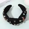 GLBCC Western Knotted Headband Southern Country Cowgirl Turquoise Beaded Wide
