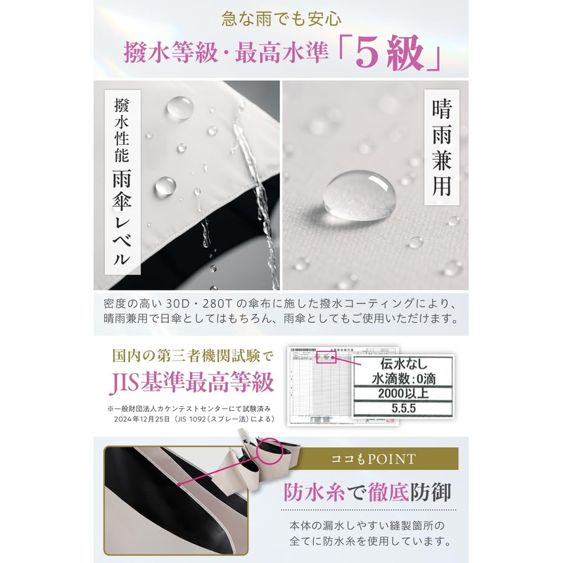 Parasol, For Sunny and Rainy Weather, 100% UV Reduction, Complete
