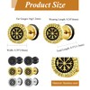 Flongo 3 Pairs Men's Viking Earrings: Norse Viking Runes Stud