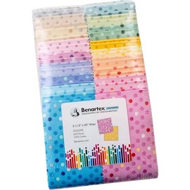 Christa Watson Dazzle Dots 2 Strip-Pies 40 2.5-inch Strips Jelly Roll Benartex