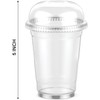 Clear Plastic Cups with Lids by Green Direct - 9
