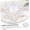 VICASKY Elegant Crystal Nail Art Wash Cup with Lid Lotus