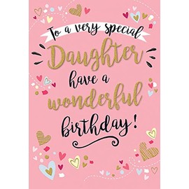 Piccadilly Greetings Modern Birthday Card Daughter - 9 x 6 inches