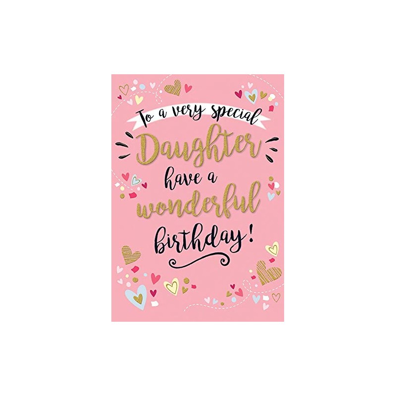 Piccadilly Greetings Modern Birthday Card Daughter - 9 x 6