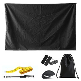 KKLM Blackout Sheet Window Cloth Thermal Insulated Window Shading Sheet UV Protection, 420D High Density Oxford, Blackout & Thermal Blocking, UV 99% Protection, For Windows, 5.7 x 6.6 ft (1.45 x 2 m