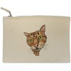 'Ginger Tabby Cat with Green Eyes' Canvas Clutch Bag/Accessory Case