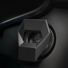 Aiaabq Universal Engine StartStop Push Button Cover Aluminum Alloy Car Power Control Trim for Honda Civic Accord CRV XRV Dodge Challenger Charger Toyota CHR