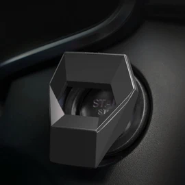 Aiaabq Universal Engine StartStop Push Button Cover Aluminum Alloy Car Power Control Trim for Honda Civic Accord CRV XRV Dodge Challenger Charger Toyota CHR
