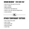 Inkbox Temporary Tattoos, Extra-Large Semi-Permanent Tattoo, One Premium Easy, Long