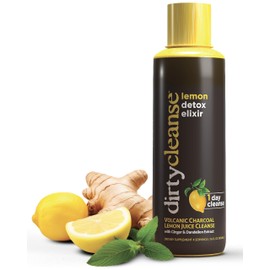 Dirty Cleanse Lemon Detox with Volcanic Charcoal with Ginger and Dandelion Extract, 4 servings