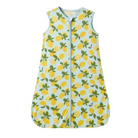 DREAMHALO Baby Sleep Sack Newborn Viscose from Bamboo Wearable Blanket Soft Sleep Bag with 2-Way Zipper for Boys Girls Lemons 6-12 Months