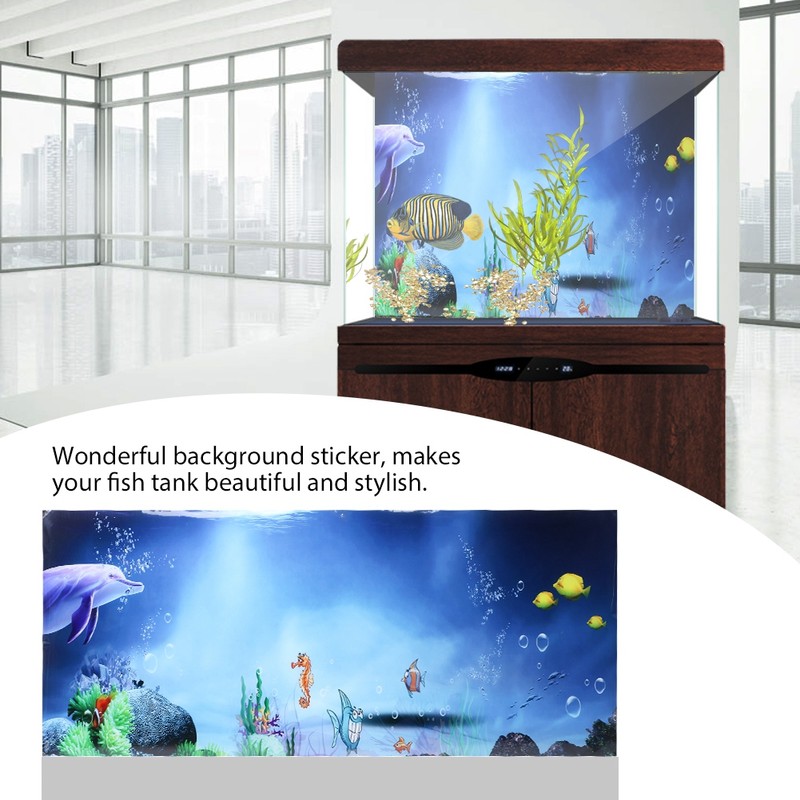 Waterproof Aquarium Background Wall Sticker Pvc Self Adhesive Fish Tank