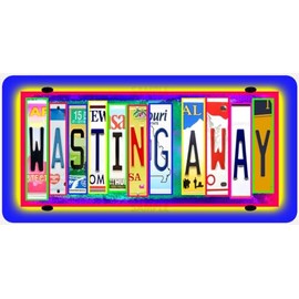 WORLD'S GREATEST LICENSE PLATES! WASTING AWAY! Margaritaville 5 O'Clock Somewhere Metal LICENSE PLATE 6"x12" Tiki Bar Pool Hot Tub Luau Beach Decor Jimmy Buffett Island Time Key West Florida