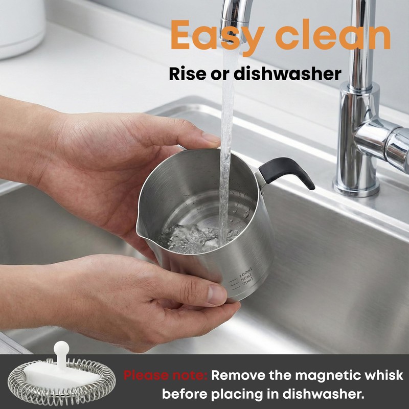 Single-Serve Rechargeable Milk Frother, Portable Mini Electric Cold-Only Foam Maker,