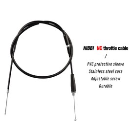 NIBBI Throttle Cable 40.3“, Universal Replacement Motorcycle 102.5cm Adjustable Throttle Cable, For Dirt Bike Pit Bike YAMAHA Kawasaki Honda Apollo Motocross