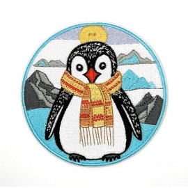 3.5" Penguin Iron On Patch - Embroidered Iron On Sew On Antarctica Applique Paches for Holes, Clothing, Dress, Jeans, Backpacks, Hat, Clothes - Penguin Iron On Patches