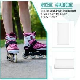 Sotiff 4 Pieces Ankle Gel Pads Skate Ankle Gel Discs Cushion Pads Ankle Protector Brace Skate Accessories for Ice Skating Riding Ski Ankle Protection, 2.48 Inch (Rectangular)