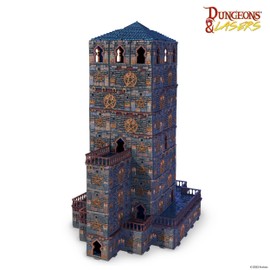Dungeons & Lasers: Sorcerer's Spire - 358 Piece Modular Tower Design - RPG Terrain for DND and 5E Compatible Tabletop Games - Large Scale Model - Unpainted and Unassembled - Ages 14+