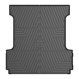 Powerty Truck Bed Liner for 2015-2023 2024 2025 Ford F-150 5.5FT Accessories Truck Bed Mat TPE All Weather Cargo Licner Heavy-Duty Cargo Mat Bedliner