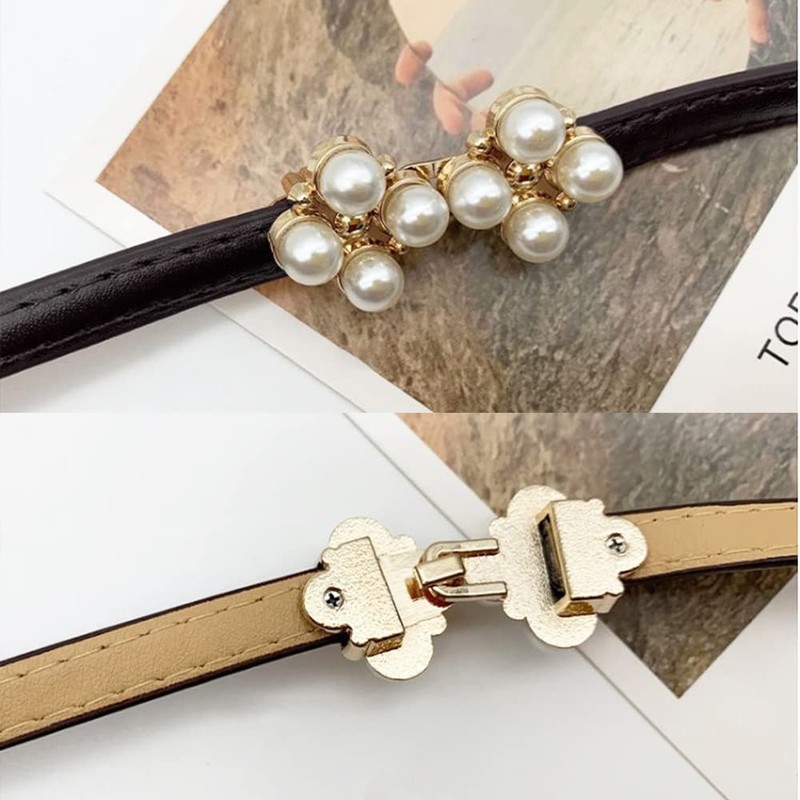 YIWEIYA Women Leather Belts (Black)