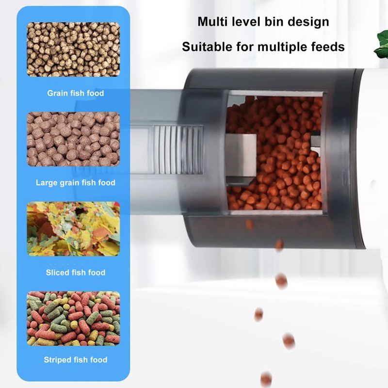 Automatic Fish Feeder Adjustable Large Capacity Quiet Intelligent Timer Fish