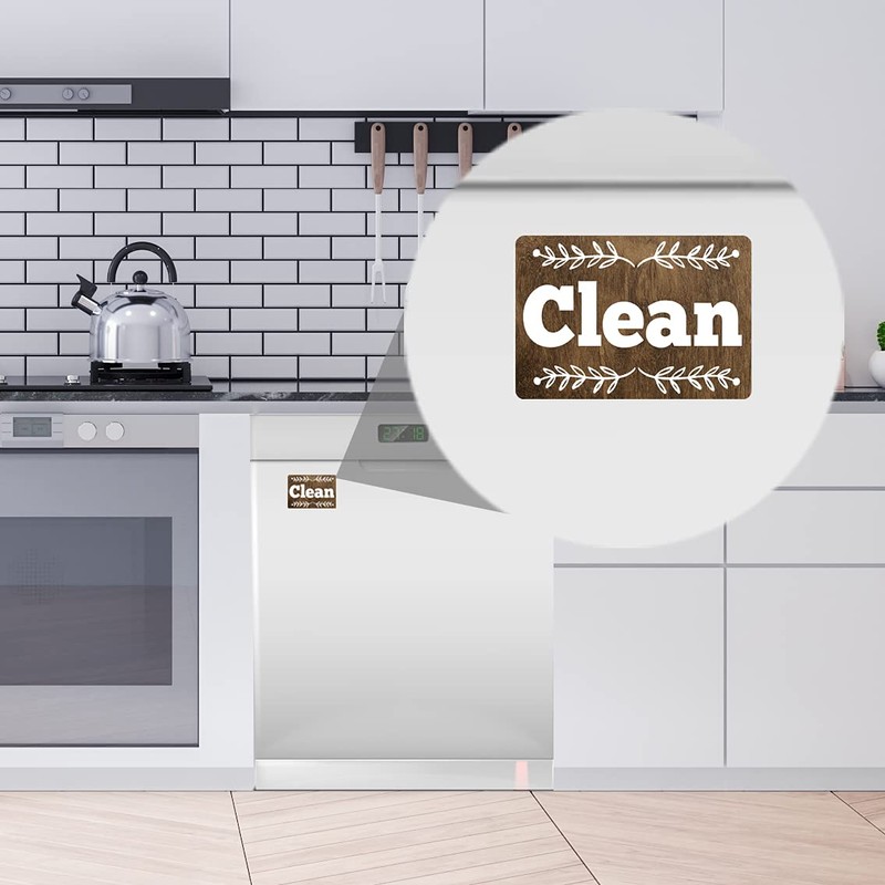 Performore Clean Dirty Magnet for Dishwasher, 3.5" X 2.4" Adhesive