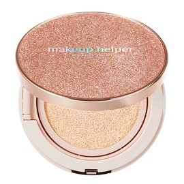 Makeup Helper Ampoule Glow Cushion 23g Rose Glitter - No. 23 Beige / 메이크업헬퍼 앰플 글로우 쿠션 23g 로즈 글리터 - 23호 베이지