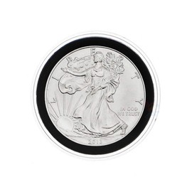 (20) Air-tite 40mm Black Ring Coin Holder Capsules for American Silver Eagles & 1oz China Silver Panda Sterling