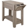 Monarch Specialties ACCENT TABLE, One Size, DARK TAUPE