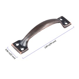 ZEONHEI 40 Pack Black Metal Gate Handles, 5.4 Inch Door Pull Handle Shed with Screws, Screen Door Handle Fence Gate Handles for Outdoor Fences Wooden Doors