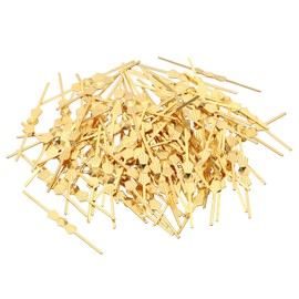 PATIKIL Chandelier Connector Clip, 100 Pack 45mm/1.8" Length Chandelier Bowtie Pin Replacement for Fastening Crystals Lamp Ceiling Light Parts, Golden