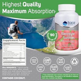 Trace Minerals- “| Gomitas de Resistencia Electrolítica | Impulsar Energía, Resistencia, Resistencia Muscular e Hidratación | Vegano | Wa