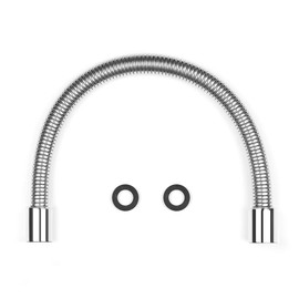 IMLEZON Stainless Steel Hose for All Commercial Kitchen Sink Faucets Flexible Hose Replacement (38cm) (18.5 inches)