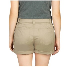 Boston Traders Women’s Shorts Tan, Size 10, Roll-Unroll Hem, Elastic Waistband.