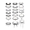 YFFSFDC Choker Necklace, Black, 20-piece Set, Simple, Stylish, Women's Choker,